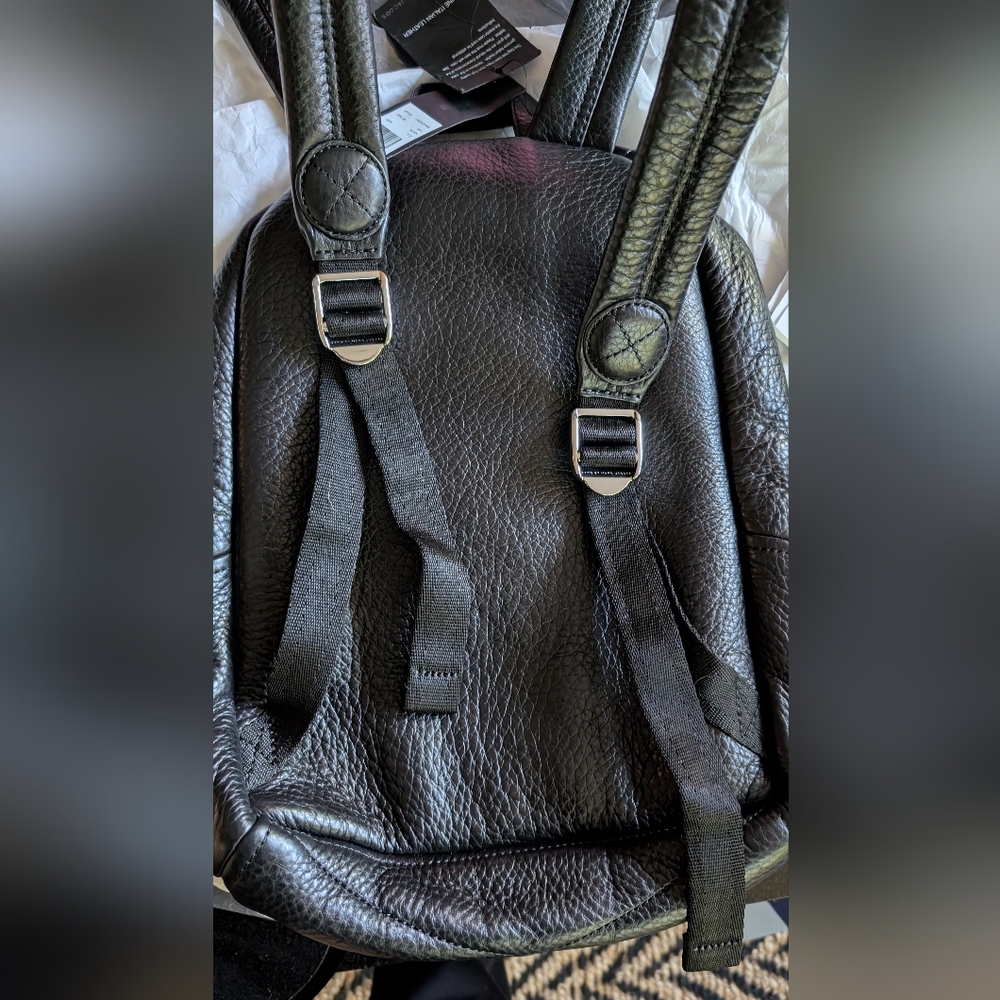 RARE, VINTAGE NWT Marc by Marc Jacobs Black Leather DOMO BIKER BACKPACK-$478 - Picture 5 of 14